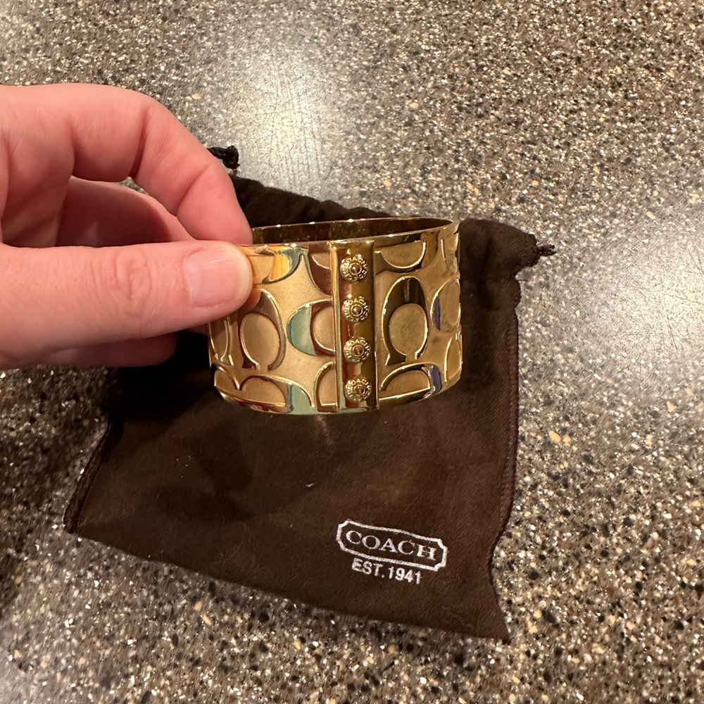 Coach gold bangle